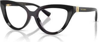 Dolce & Gabbana Zwarte Brillen DG 3414 Zonnebril - unisex - Brillen - Zwart - 52 MM - Accessoires