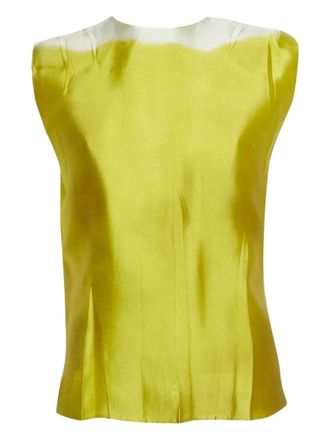 Prada Mouwloze top - Geel