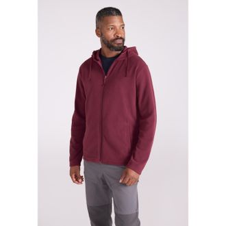 Mountain Warehouse Heren Camber Fleece Full Zip Hoodie (Bourgondi&euml;)
