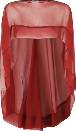 Alberta Ferretti Flowing Silk Border Scarf