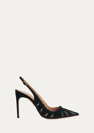 Malone Souliers Schiffer 90MM Slingback Pumps