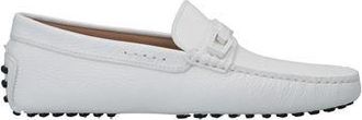 Tod's Custom Made Leather Loafers for Women in White with Pebbled Sole