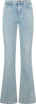 7 For All Mankind Flared Jeans - Dames - Flared Jeans - Blauw - W27 - Katoen - Jeans