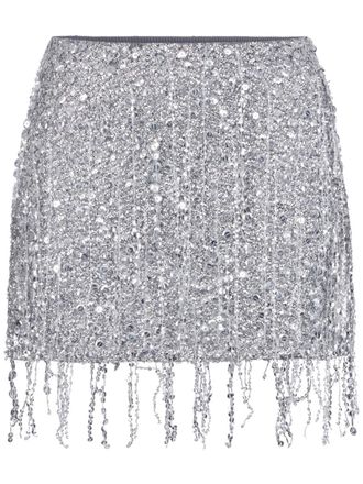 Elisabetta Franchi Embroidered Sequin Mini Skirt