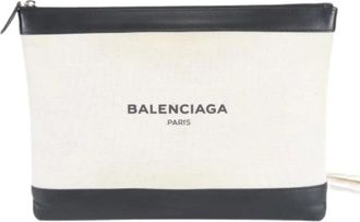 Balenciaga Pre-owned Clutches, male, Beige, Size: ONE SIZE Pre-owned Vintage Clutch