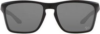 Oakley Sylas 57mm Prizm Rectangular Sunglasses in Shiny Black at Nordstrom Rack