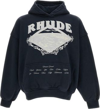 Rhude Black Relaxed Hoodie