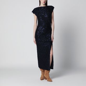 Isabel Marant Ladan long jacquard jersey dress in Faded Night