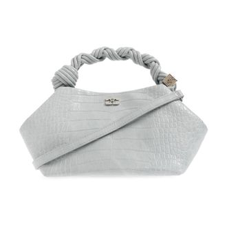 Ganni Tassen, Dames, Blauw, ONE Size, Leer, Bou Bag