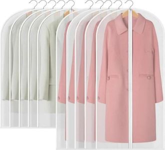 OEM Housse De V&ecirc;tement - Fermeture &Eacute;clair - Poly&eacute;thyl&egrave;ne Hdpe - Pour Costumes Robes Manteaux - Lot De 10
