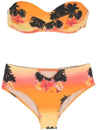 Amir Slama Set bikini con stampa - Arancione