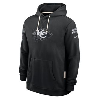 Nike Kansas City Chiefs Salute to Service Sideline Nike Mens Dri-FIT NFL Pullover Hoodie in Black | 03AZ00AA2G-CYB