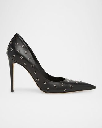 Alexander McQueen 105mm Studded Leather Pumps