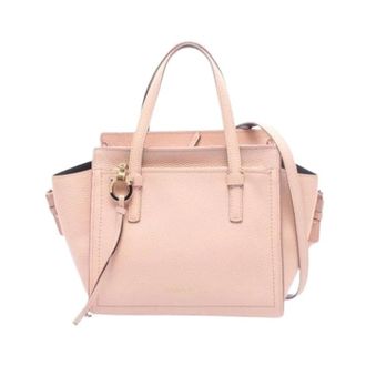Ferragamo Pre-owned Handbag - Dames - Pre-owned - Roze - Maat: ONE Size Leer