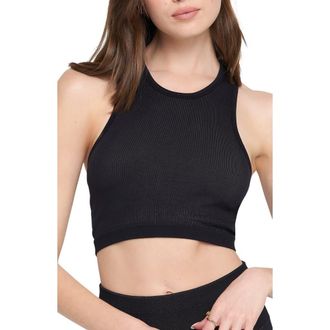 Spiritual Gangster Icon Jacquard Crop Tank in Black at Nordstrom Rack, Size X-Small/small