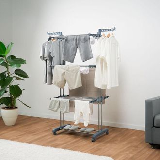InnovaGoods Innovagoods - Tendedero Plegable Vertical Con Ruedas Dolver 24 Barras