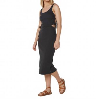 Roxy Surf Stoked Midi Dress In Kta0-Black
