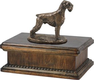 OEM Schnauzer, Schnauzer I - Una Urna Para Cenizas De Perro, Una Urna Cl&aacute;sica Con Una Estatuilla, Una Urna Elegante Con Un Perro De Art-dog