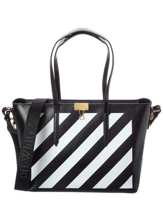 Off-white Diagonal Leather Tote