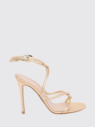 Gianvito Rossi Jungle Mamba Laminated Nappa Sandals with Stiletto Heel