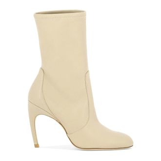 Stuart Weitzman Beige Ankle Boots Luxecurve 100 - female - Stuart Weitzman - Heeled Boots - Beige - 3 UK - Shoes