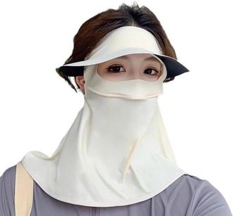 OEM Mascarilla Blanca De Protecci&oacute;n Solar Facial Completa De Seda Helada, Transpirable Y Con Protecci&oacute;n Uv Para Ciclismo