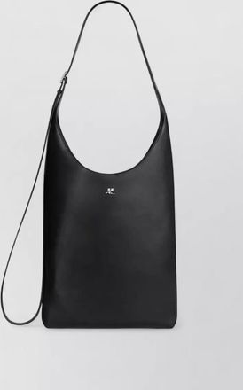 Courr&egrave;ges large leather tote shoulder bag