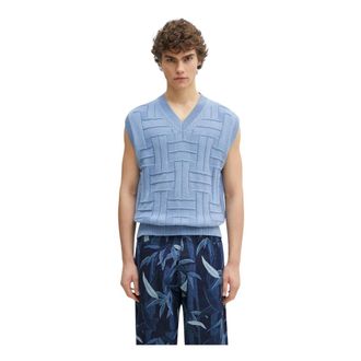 Kenzo Weave Vest - - Knitwear - Uomo - Blu - M