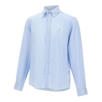 HUGO BOSS H-Liam Linnen Shirt - Heren - Zakelijke Overhemden - Blauw - XL - Linnen - Overhemden