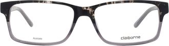 Liz Claiborne Demo Rectangular Mens Eyeglasses CB302 0RJ3 58