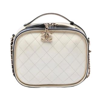 Chanel Pre-owned Vanity Case - Dames - Pre-owned - Beige - Maat: ONE Size Leer
