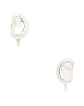 Tiffany & Co. Silver Elsa Peretti Bean Clip On Earrings (Authentic Pre-Loved)