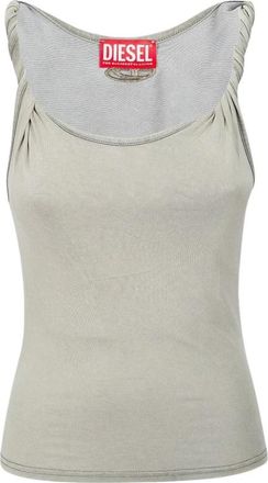 Diesel T-Twy-S1 Tank Top - Dames - Tops zonder mouwen - Grijs - S - Polyester - Tops