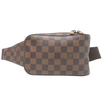 Louis Vuitton Damier Brown Damier Canvas Galle Leather Sling Bag (Pre-Owned)