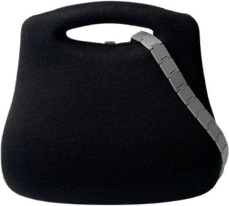 Chanel Pre-owned Handbags, female, Black, Size: ONE SIZE Pre-owned Vintage Cotton Handbag