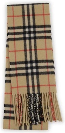 Burberry MU CHK Cashmere SCF - Dames - Wintersjaals - Beige - ONE Size - Accessoires