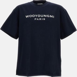 Wooyoungmi Blue Chest Logo Cotton T-Shirt