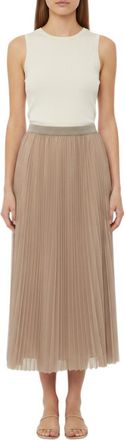Fabiana Filippi Beige Pleated Midi Skirt