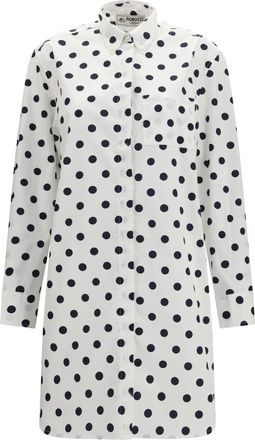 Fiorucci Womens Shirt Dress White Cotton