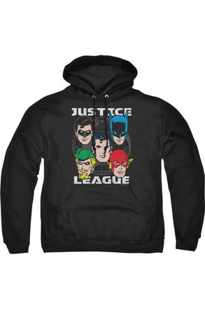 Gildan Justice League of America Head Of States Adult Pull Over Hoodie / Hooded Sweatshirt