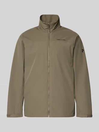Peak Performance Softshell-Jacke mit Label-Details in Schlamm, Gr&ouml;&szlig;e XXL