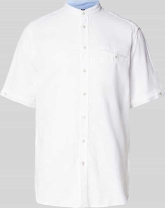 Christian Berg Freizeithemd mit Knopfleiste in Weiss, Größe 3XL