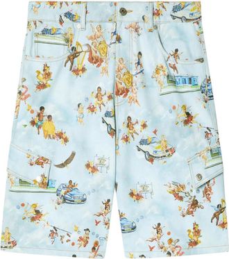 Off-white Shorts con stampa - Blu