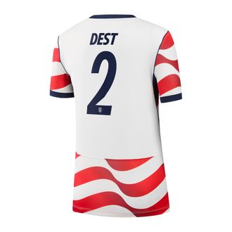 Nike Sergi&ntilde;o Dest USMNT 2026 Stadium Home Nike Womens Dri-FIT Soccer Jersey in White | NN203993594-USM