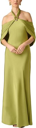 Aidan Mattox Crepe Back Satin Long Dress