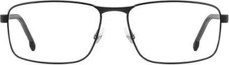 Carrera 57mm Rectangular Optical Glasses in Black Grey at Nordstrom
