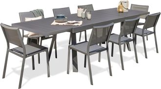 DCB Garden Stockholm - Conjunto De Comedor De Jard&iacute;n 8 Plazas De Aluminio Dcb Garden