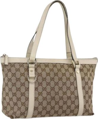 Gucci Pre-owned Tote Bags, female, Beige, Size: ONE SIZE Pre-owned Tote Bag