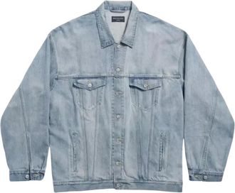 Balenciaga Oversized Denim Jack - Heren - Spijkerjassen - Blauw - XS - Denim - Jassen