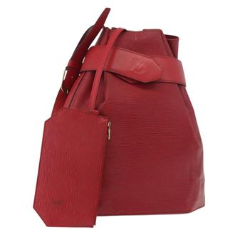 Louis Vuitton Vintage Sac Depaule Epi Leather Red Leather Handbag (Pre-Owned)